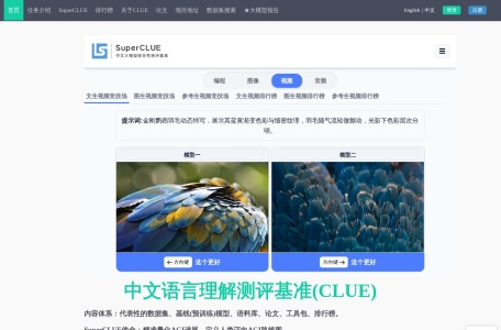 CLUE中文语言理解基准测评