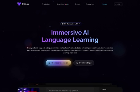 Trancy – AI 双字幕和网页翻译